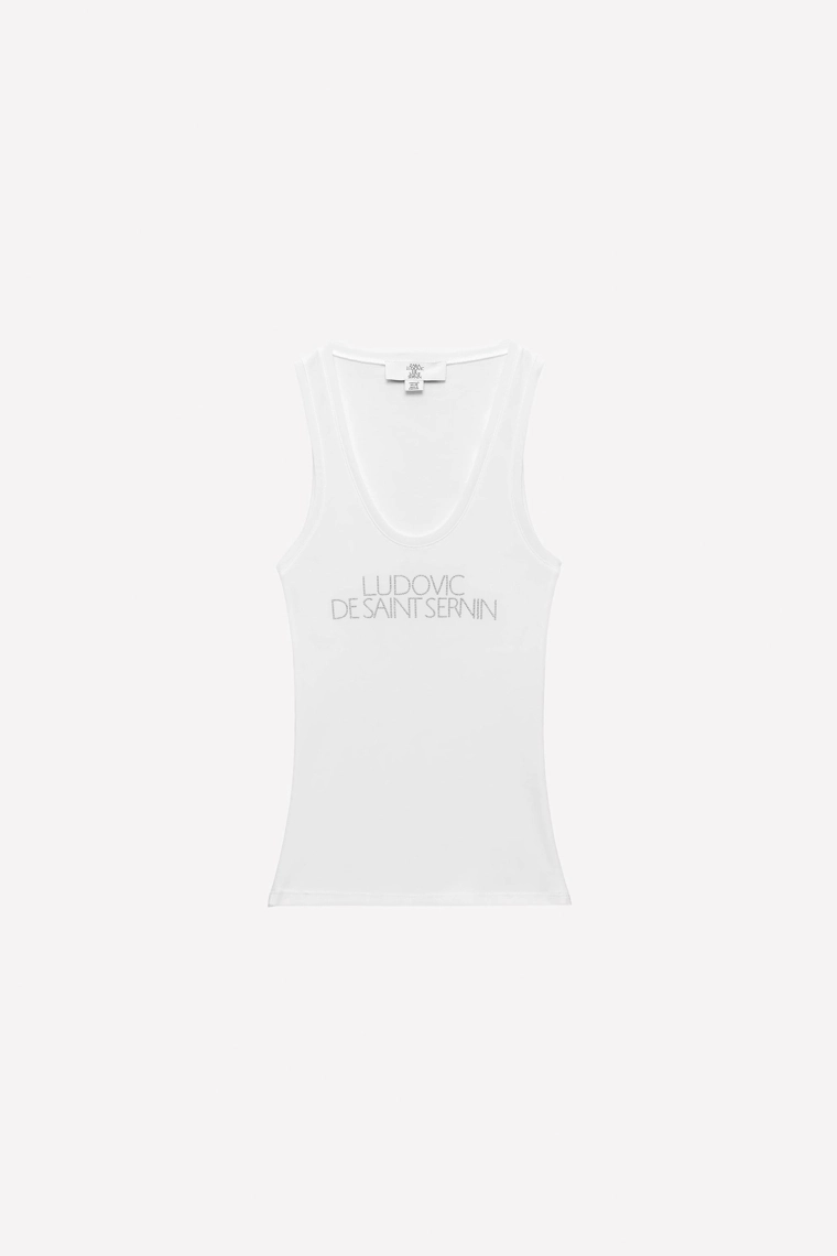 Топ с блестящим текстом ludovic de saint sernin x zara