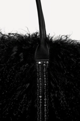 Сумка-шоппер из кожи и овечьей шерсти LUDOVIC DE SAINT SERNIN X ZARA- Заказать в России