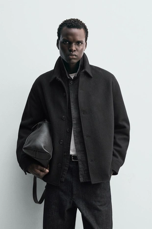 Куртка-рубашка из шерсти