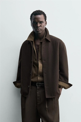 Куртка-рубашка из шерсти- Заказать в России