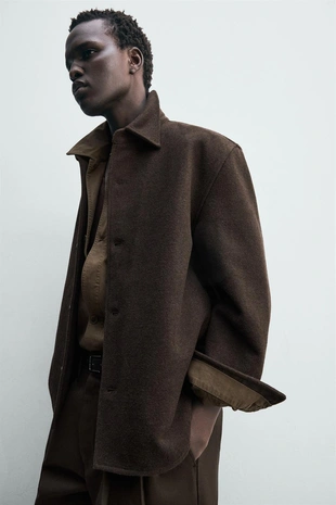 Куртка-рубашка из шерсти- Заказать в России