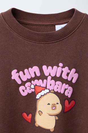 Свитшот с принтом «капибара капифан» ©- Заказать в России