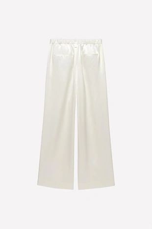 Ecru | 9118/604/712 - Zara Брюки из атласа LUDOVIC DE SAINT SERNIN X ZARA
