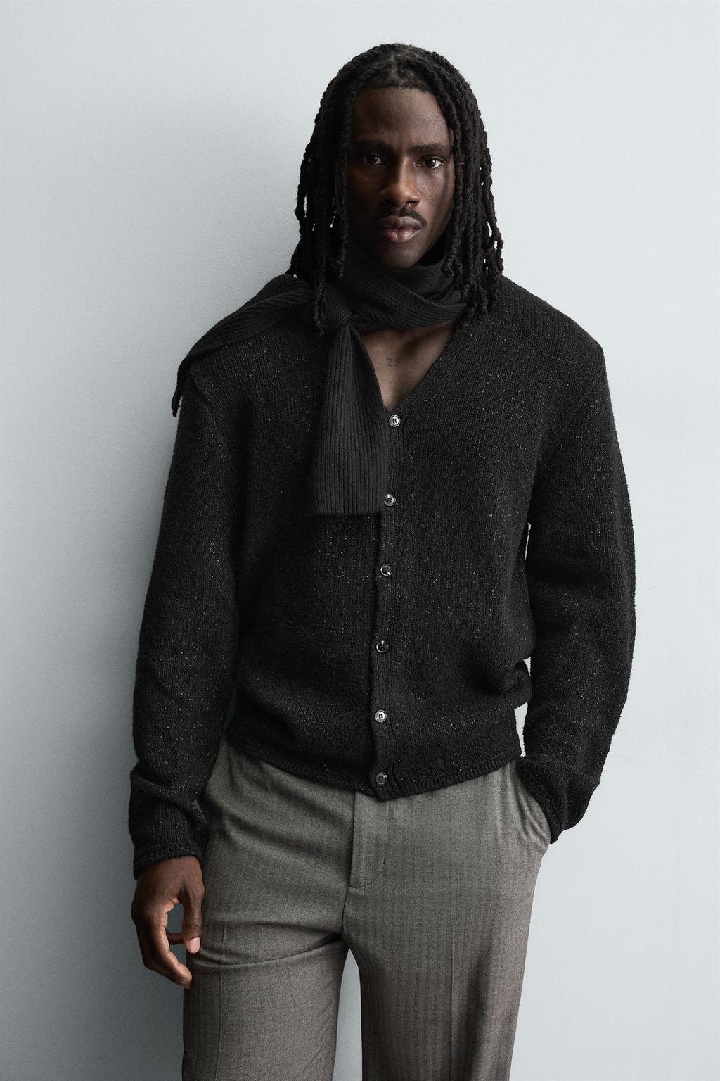 БЛЕСТЯЩИЙ ТЕКСТУРНЫЙ КАРДИГАН