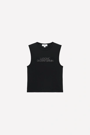 Футболка-топ с логотипом RHINESTONE LUDOVIC DE SAINT SERNIN X ZARA