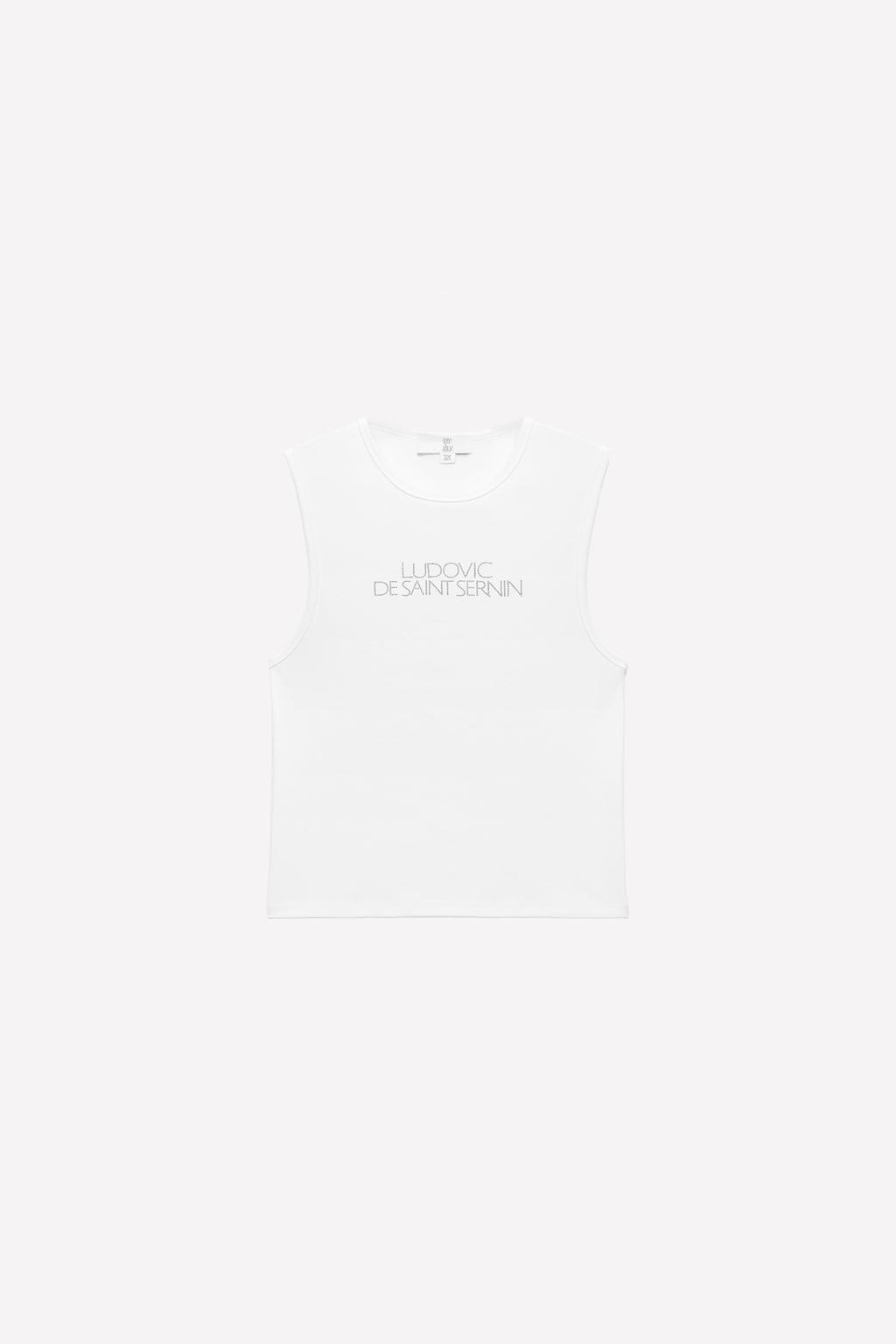 Лиф ludovic de saint sernin x zara с логотипом из страз