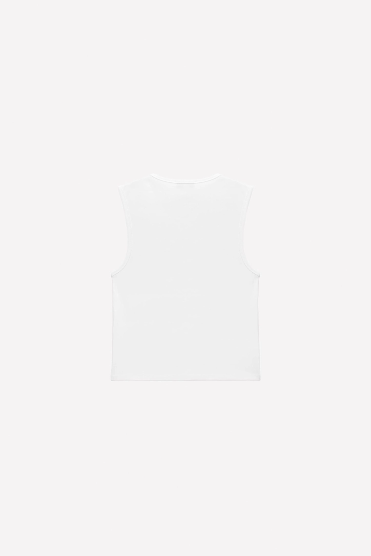 Топ-майка с логотипом из страз ludovic de saint sernin x zara