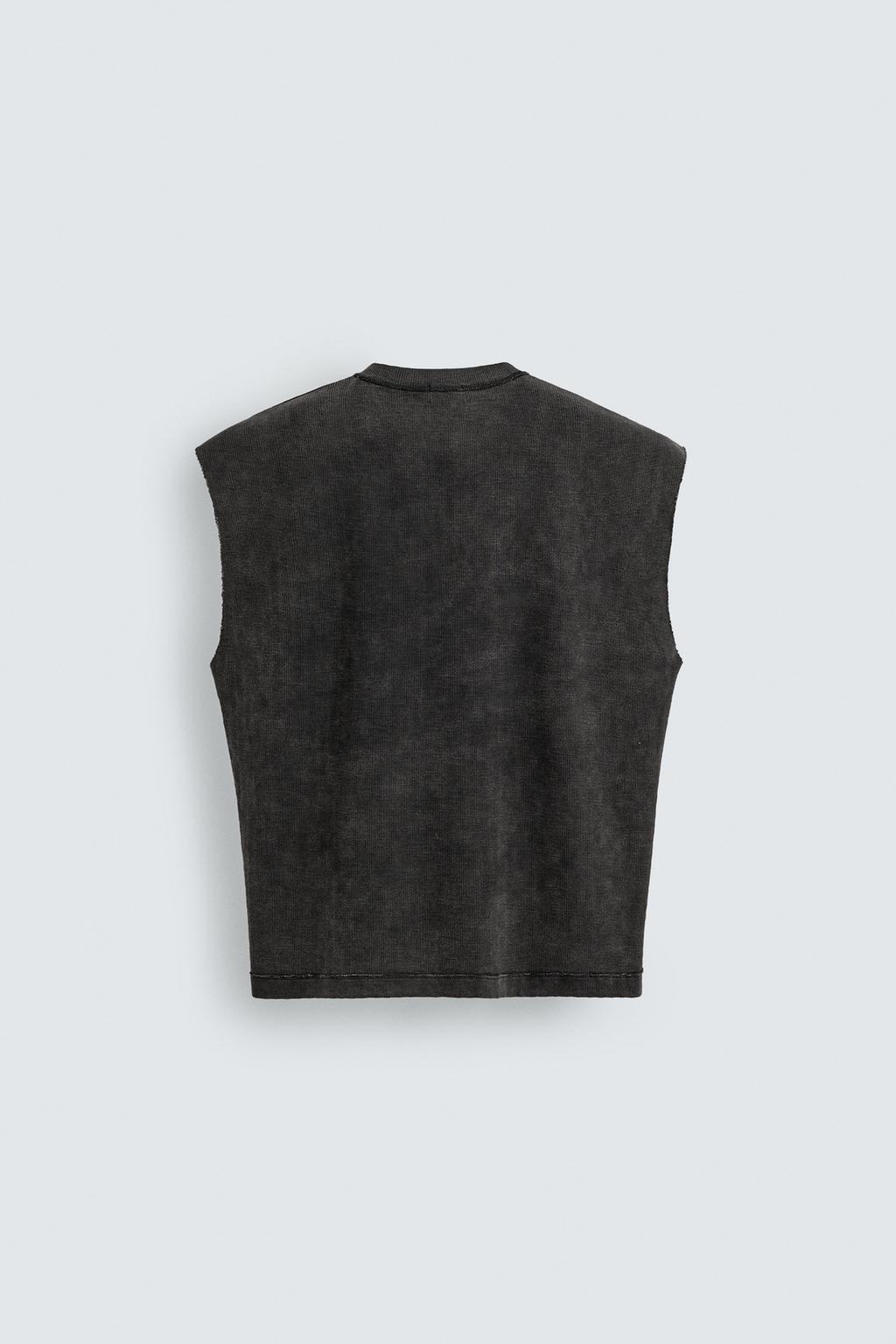 Майка с вязаным принтом лошади