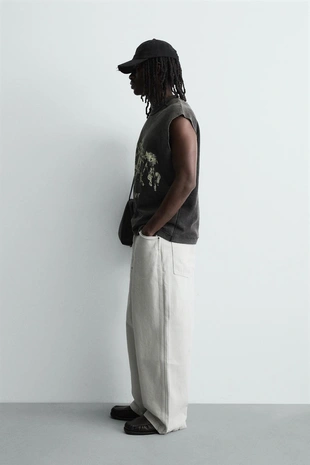 Майка с вязаным принтом лошади- Заказать в России