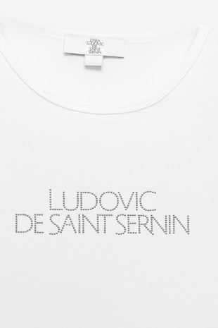 Футболка с логотипом из страз LUDOVIC DE SAINT SERNIN X ZARA- Заказать в России