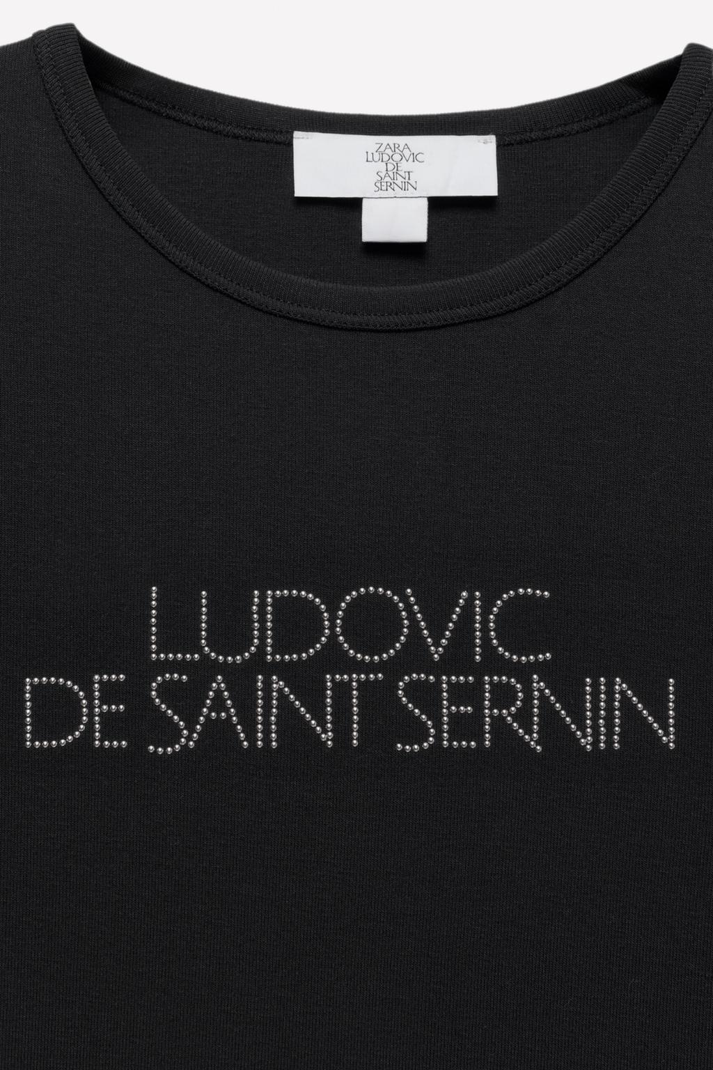 Футболка с логотипом из страз ludovic de saint sernin x zara