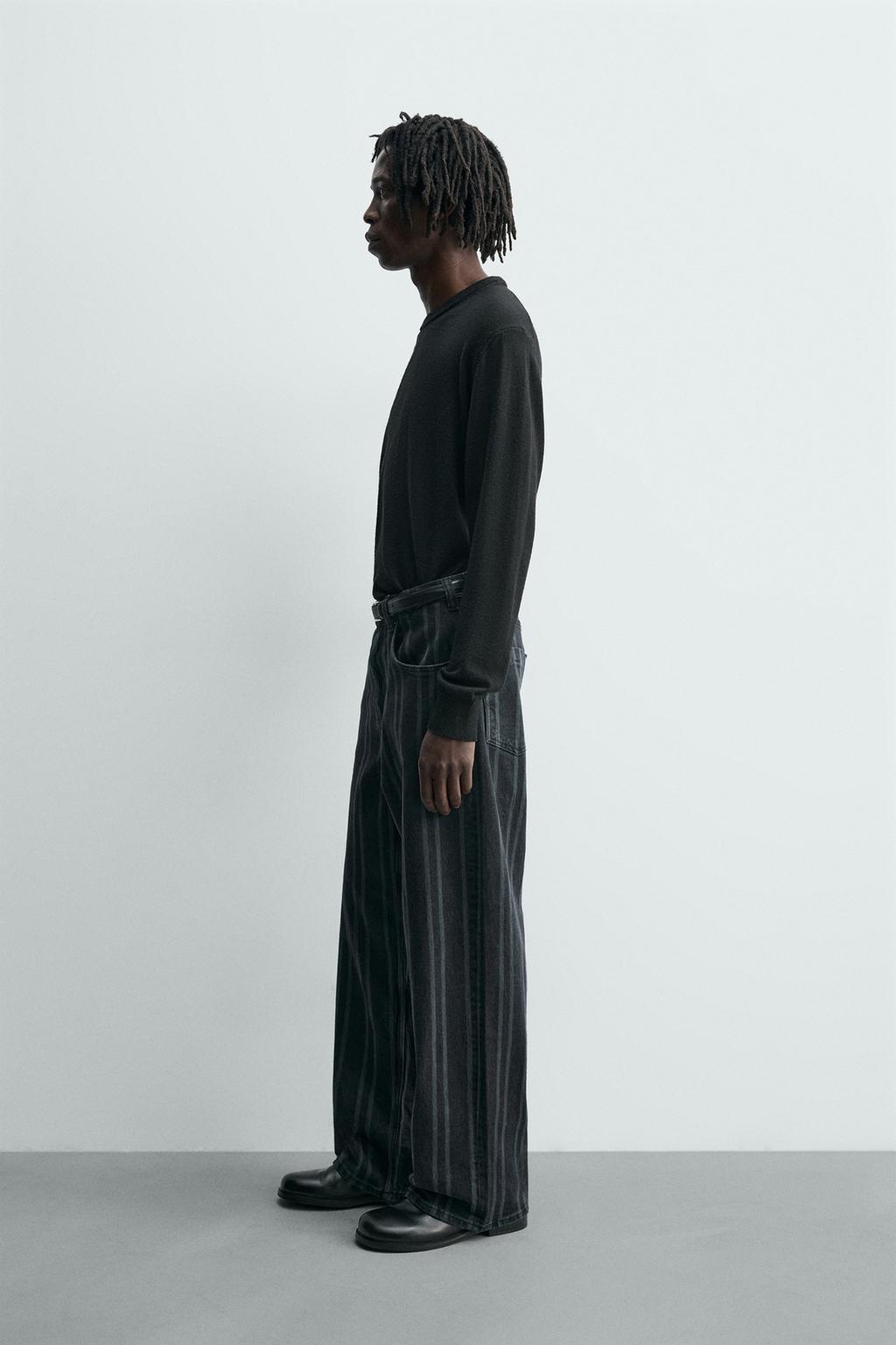 ДЖИНСЫ RELAXED FIT В ПОЛОСКУ