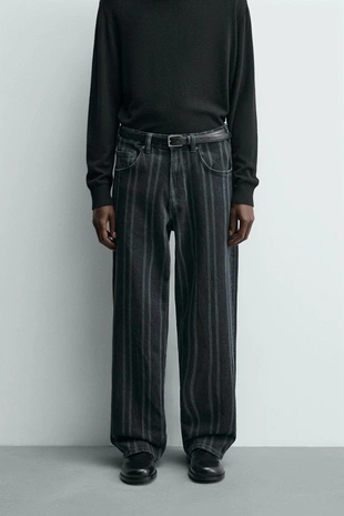 Джинсы RELAXED FIT в полоску- Заказать в России