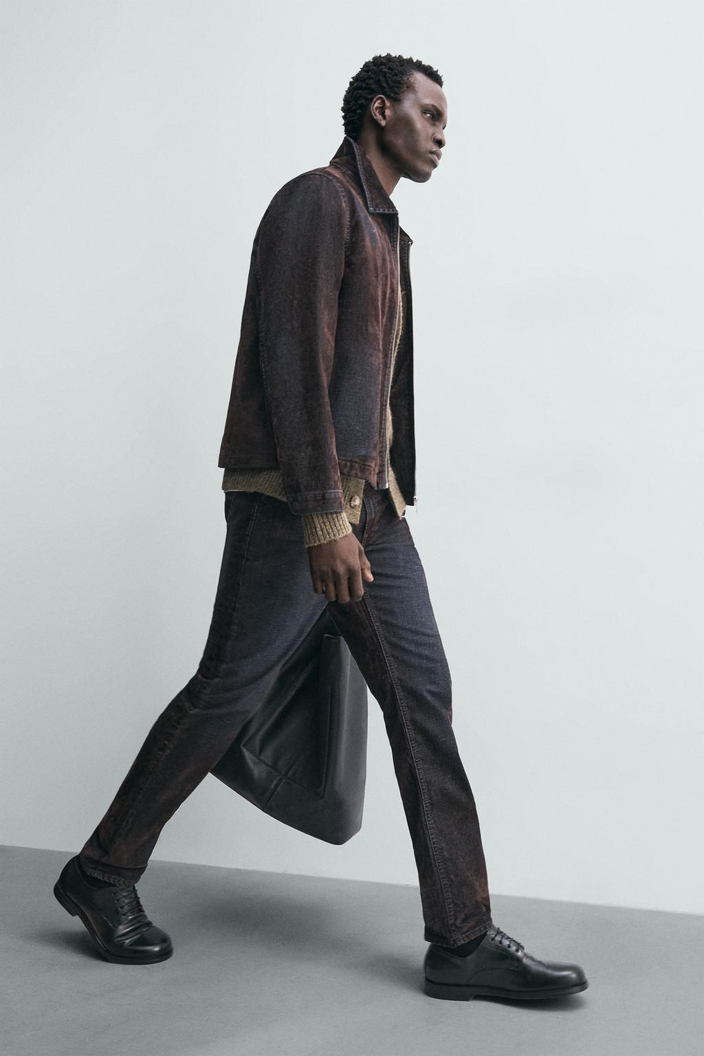 ДЖИНСЫ RELAXED FIT С ФЛОКИРОВАНИЕМ ПОД БАРХАТ