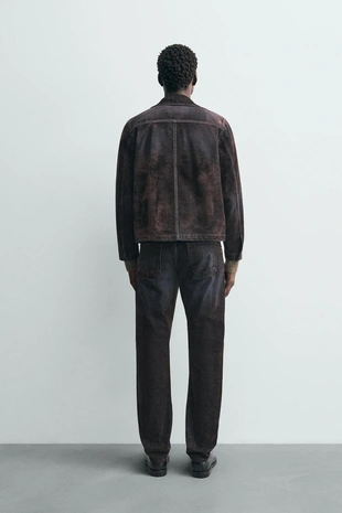 Джинсы RELAXED FIT с флокированием под бархат- Заказать в России