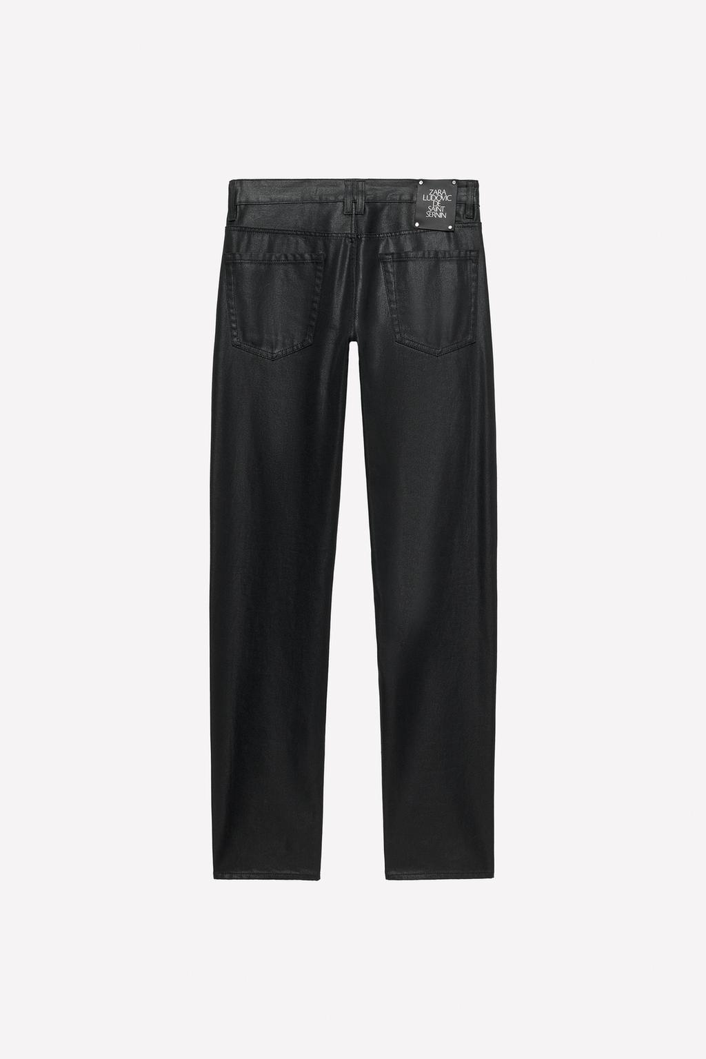 Джинсы slim fit с восковым покрытием ludovic de saint sernin x zara