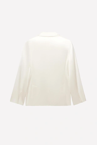 Ecru | 8720/604/712 - Zara Сатиновый пиджак LUDOVIC DE SAINT SERNIN X ZARA