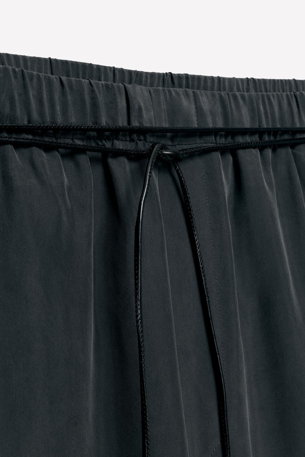 Брюки из 100% шелка с поясом ludovic de saint sernin x zara