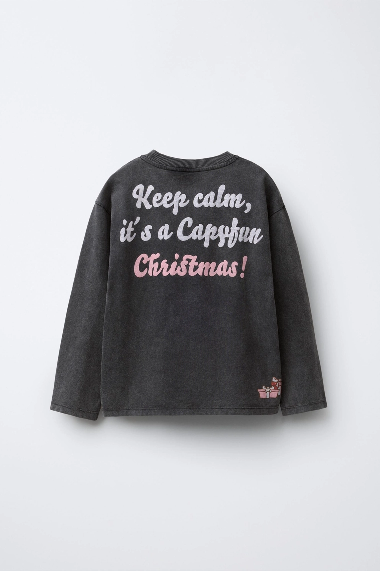 Футболка с принтом capybara capyfun © с эффектом выцветания