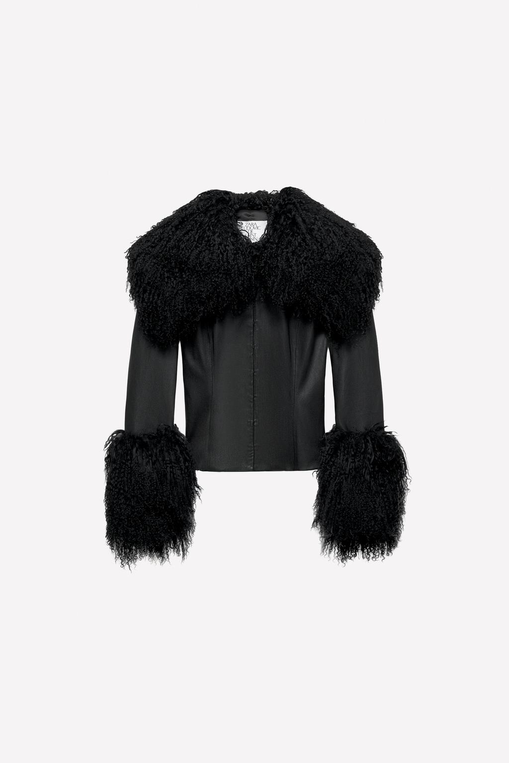 Кожаный приталенный пиджак ludovic de saint sernin x zara