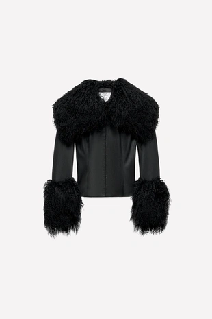 Купить Zara Кожаный приталенный пиджак LUDOVIC DE SAINT SERNIN X ZARA