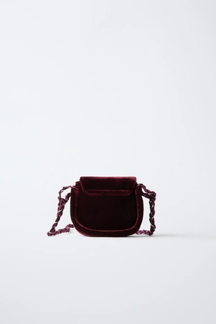 Бархатная сумка с бантом- Заказать в России