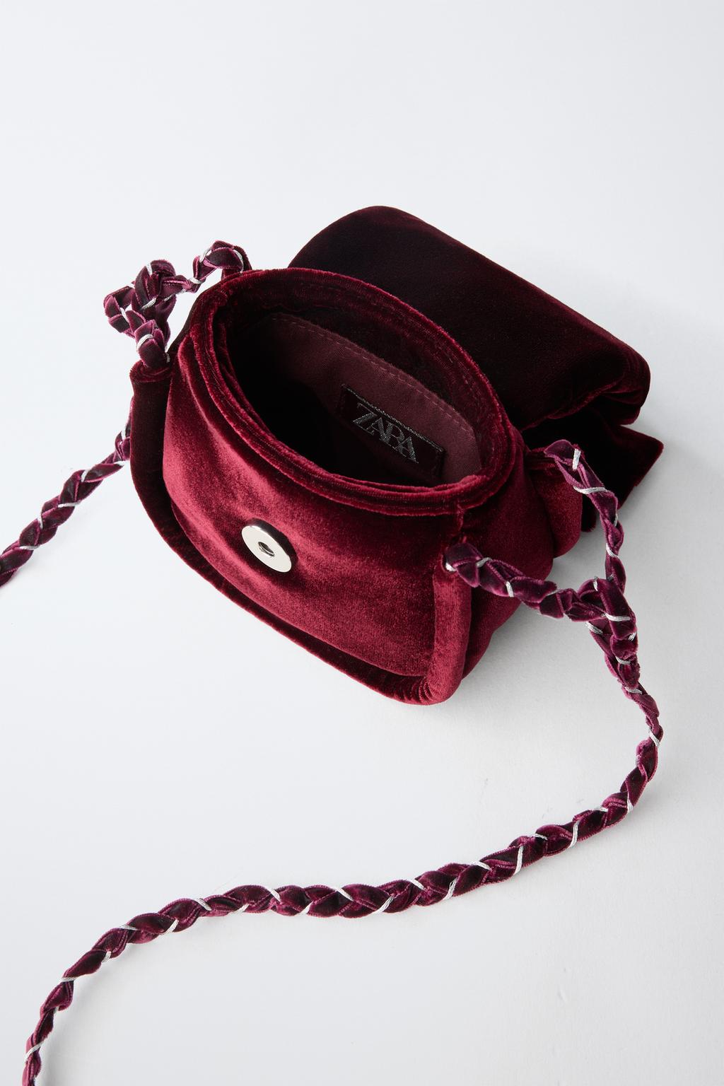 БАРХАТНАЯ СУМКА С БАНТОМ