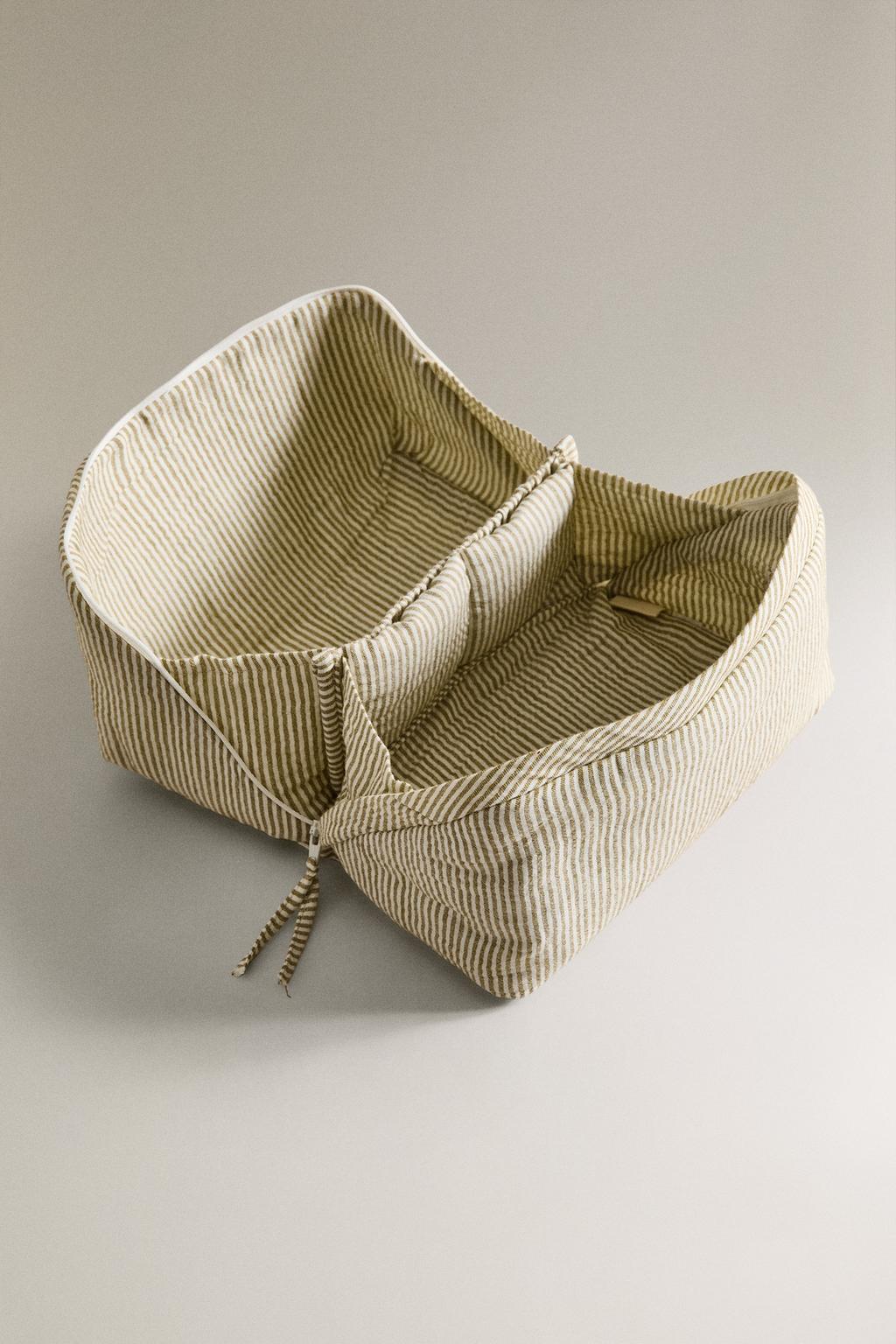 Детский полосатый муслиновый мешок для белья