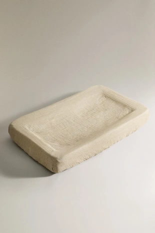 Чехол на матрас для пеленального столика из муслина в полоску- Заказать в России