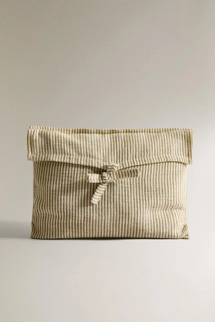 Чехол на матрас для пеленального столика из муслина в полоску- Заказать в России