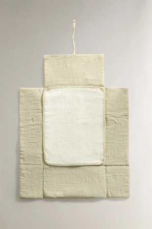 Портативный пеленальный мат из хлопкового муслина в полоску- Заказать в России