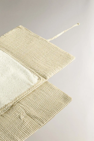 Портативный пеленальный мат из хлопкового муслина в полоску- Заказать в России