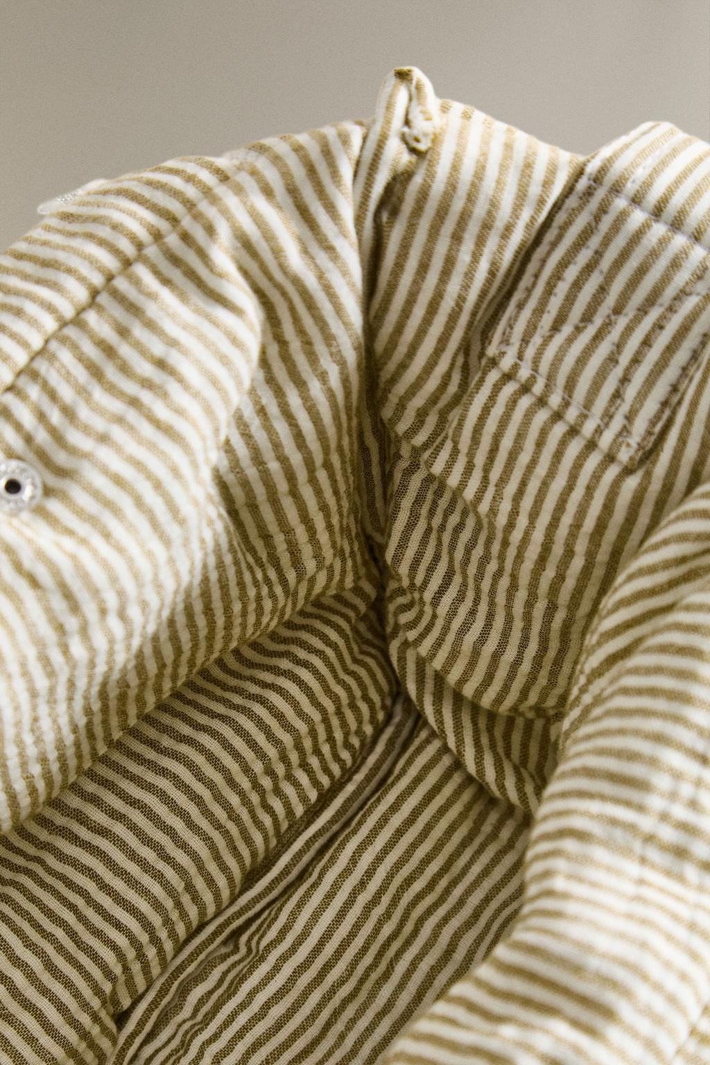 Сумка для коляски для будущих мам из муслина в полоску