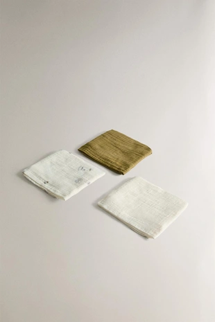 Детские муслиновые салфетки (набор из 3)- Заказать в России