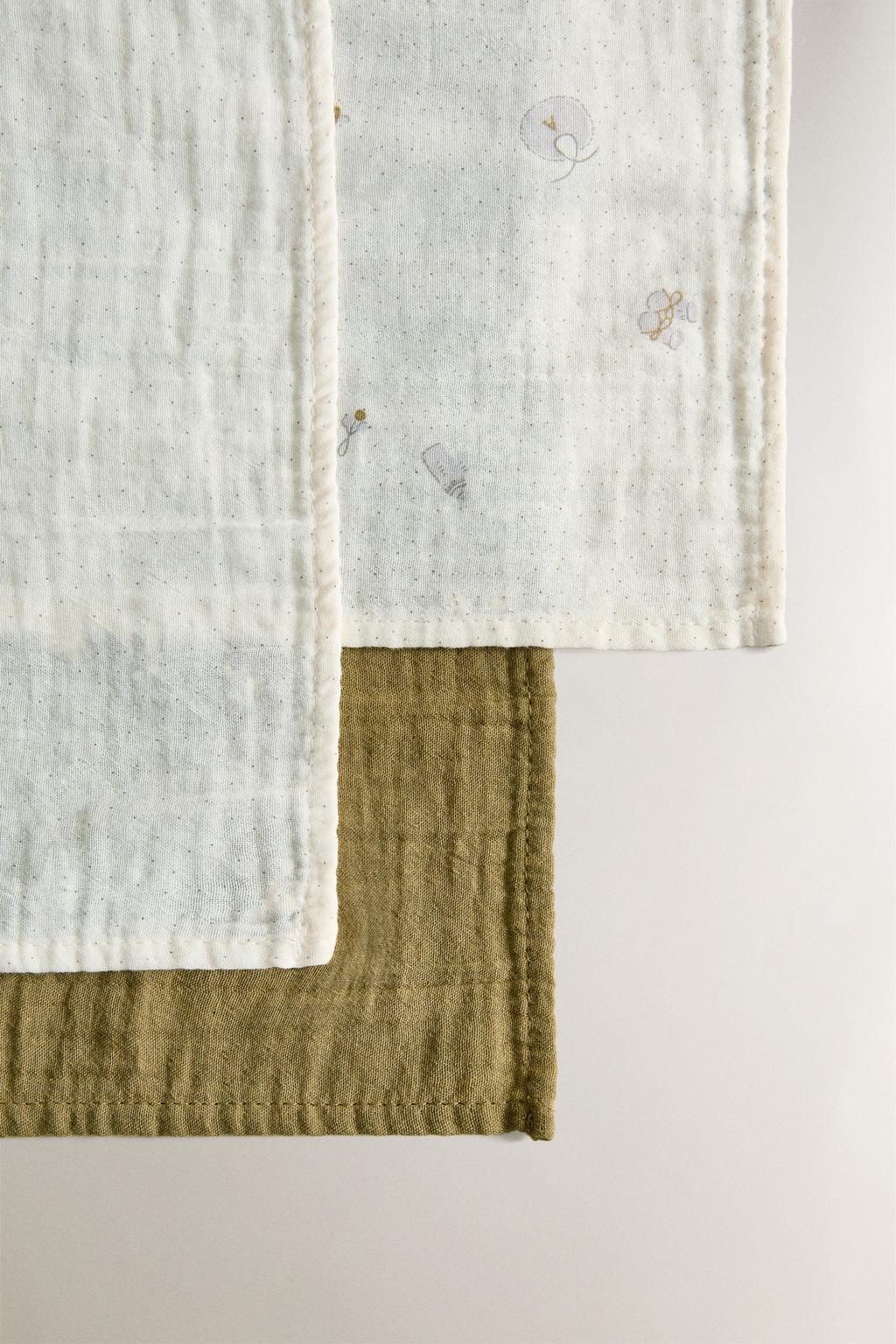 Детские муслиновые салфетки (набор из 3)