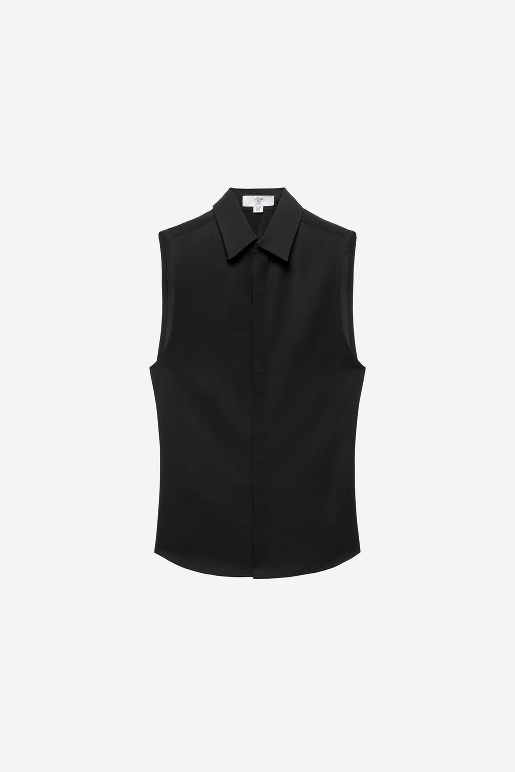 Рубашка с контрастной полупрозрачной спинкой ludovic de saint sernin x zara