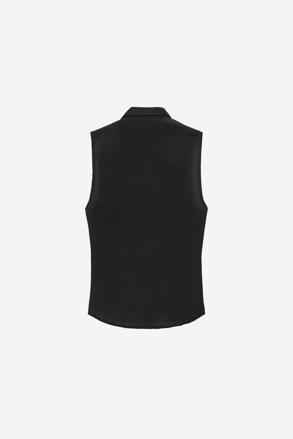 Рубашка с контрастной полупрозрачной спинкой ludovic de saint sernin x zara