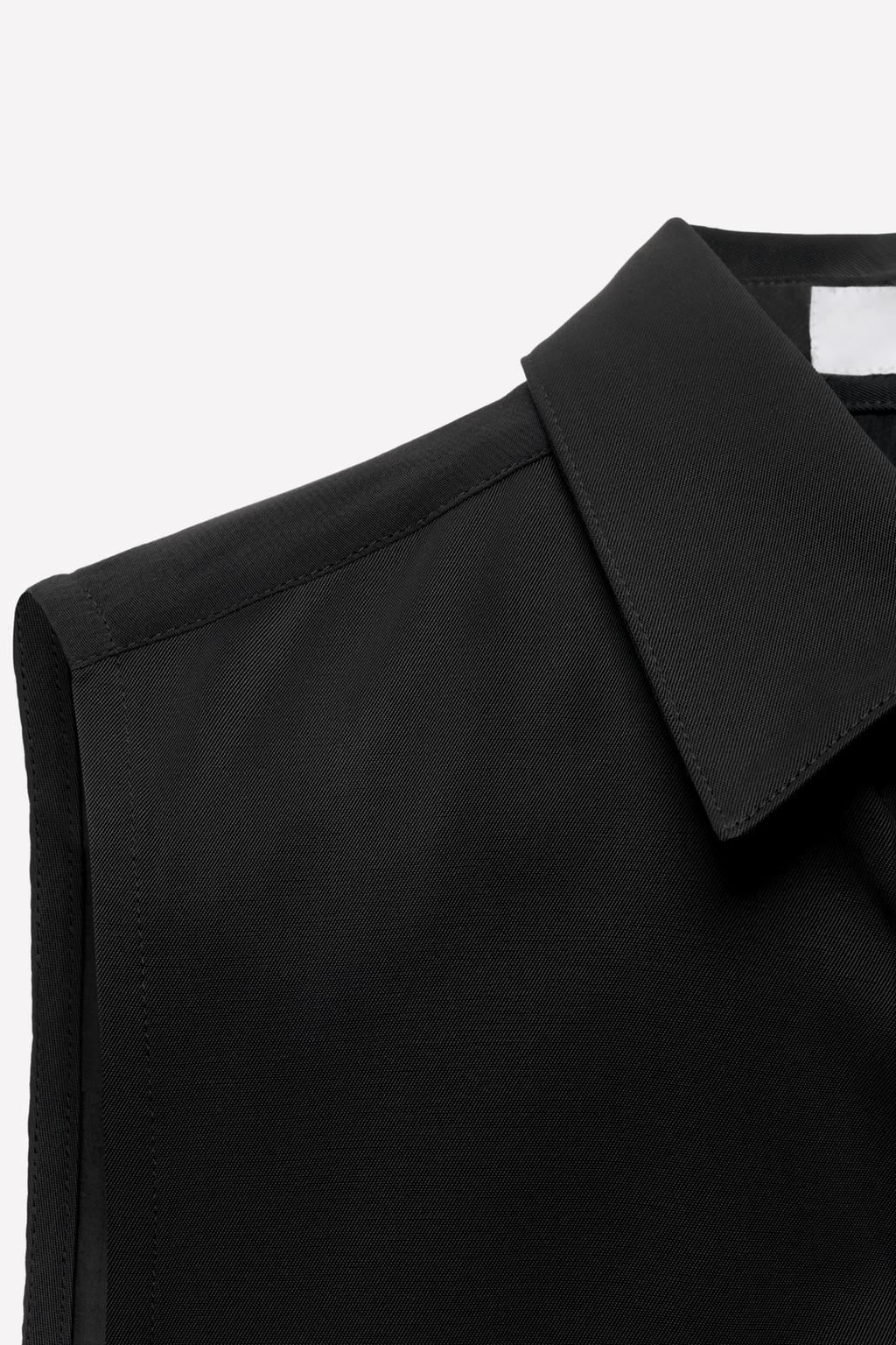 Рубашка с контрастной полупрозрачной спинкой ludovic de saint sernin x zara