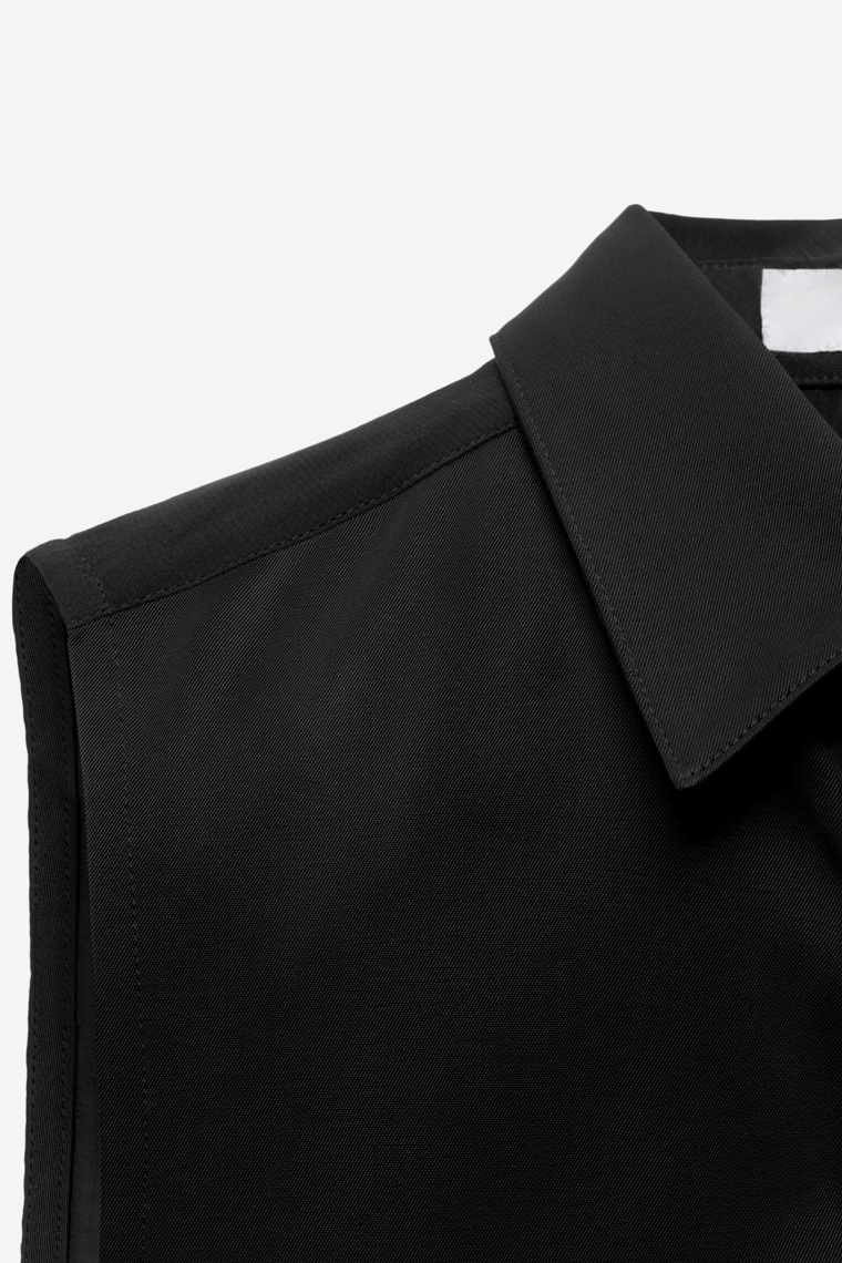 Рубашка с контрастной полупрозрачной спинкой ludovic de saint sernin x zara