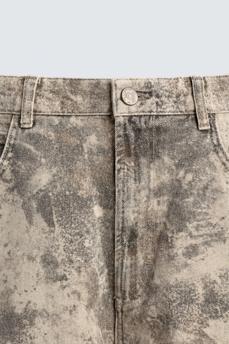 Брюки свободного кроя с абстрактным принтом