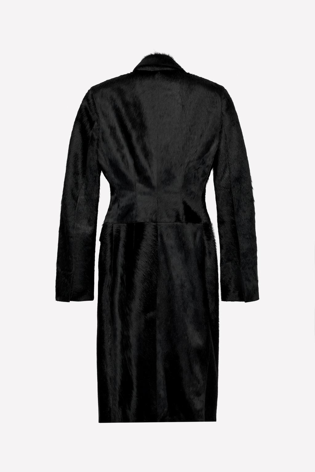 Облегающее кожаное пальто с овчиной от людовика де сен-серна x zara