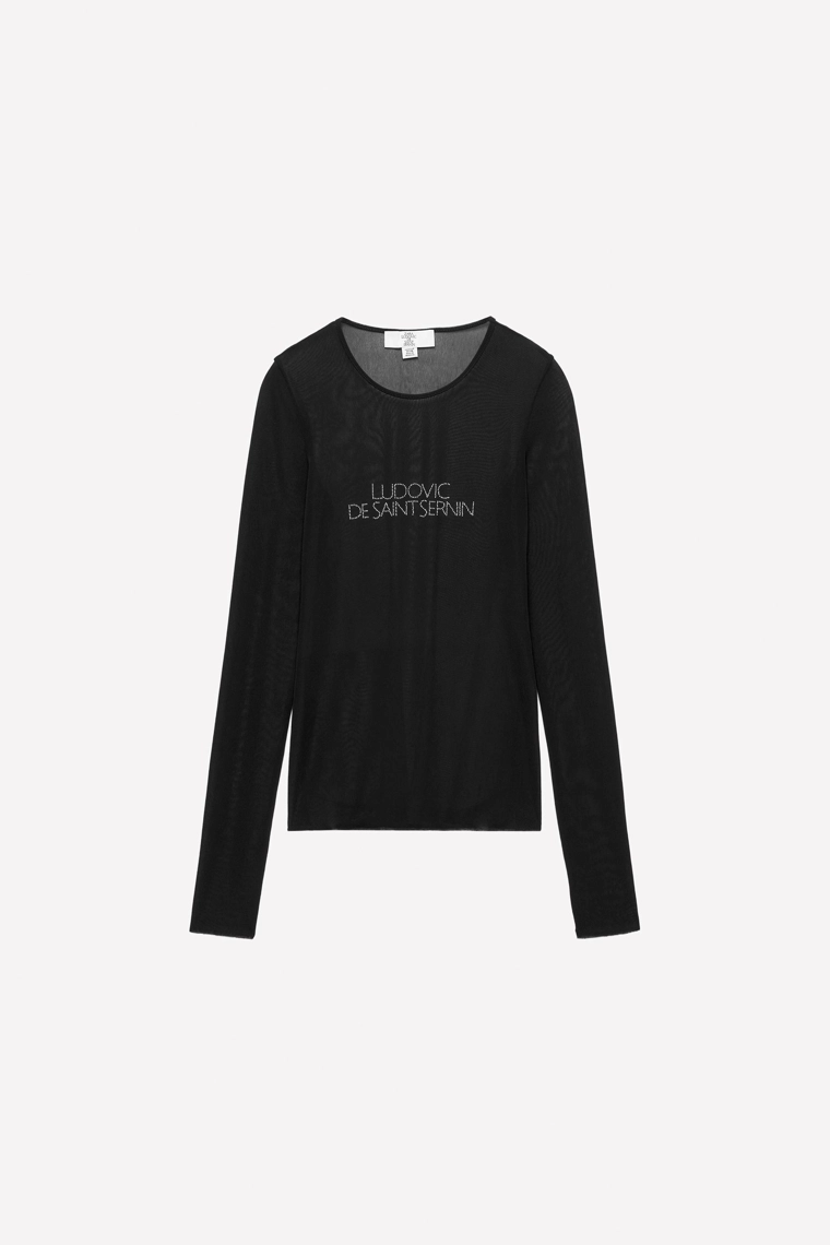 Футболка с блестящим текстом ludovic de saint sernin x zara