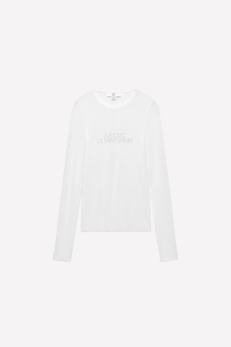 Футболка с блестящим текстом ludovic de saint sernin x zara