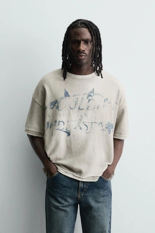 Свитшот с принтом в виде распыления- Заказать в России