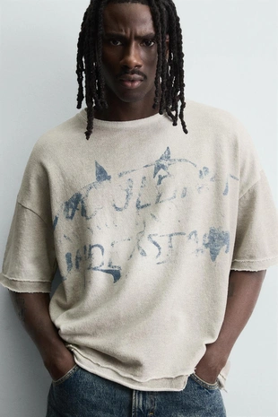 Свитшот с принтом в виде распыления- Заказать в России