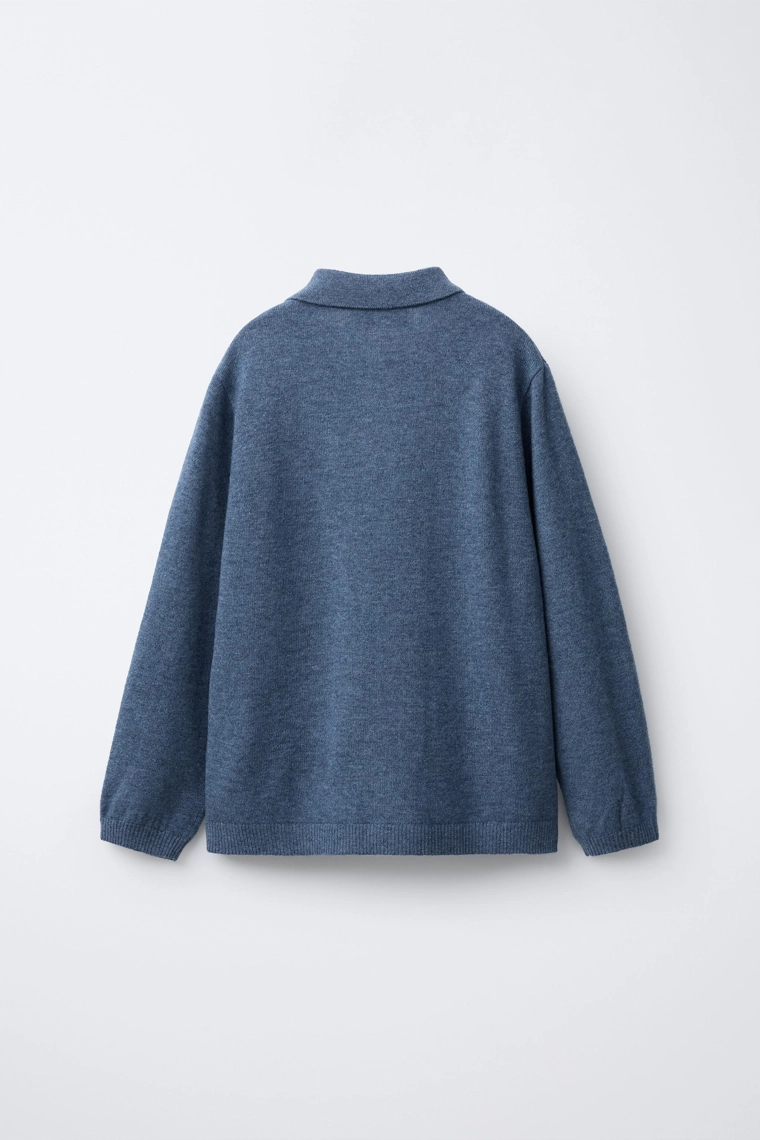 Поло из вязаной шерсти