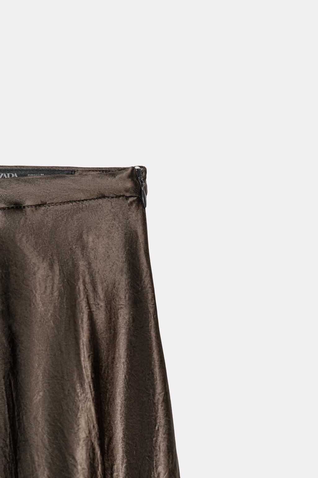 АТЛАСНАЯ ЮБКА МИДИ ZW COLLECTION LIMITED EDITION