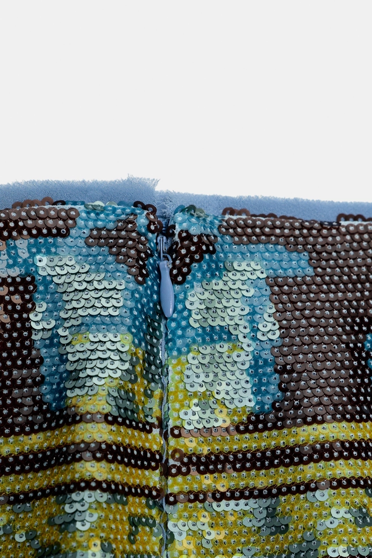 Юбка-миди с пайетками коллекции zw limited edition