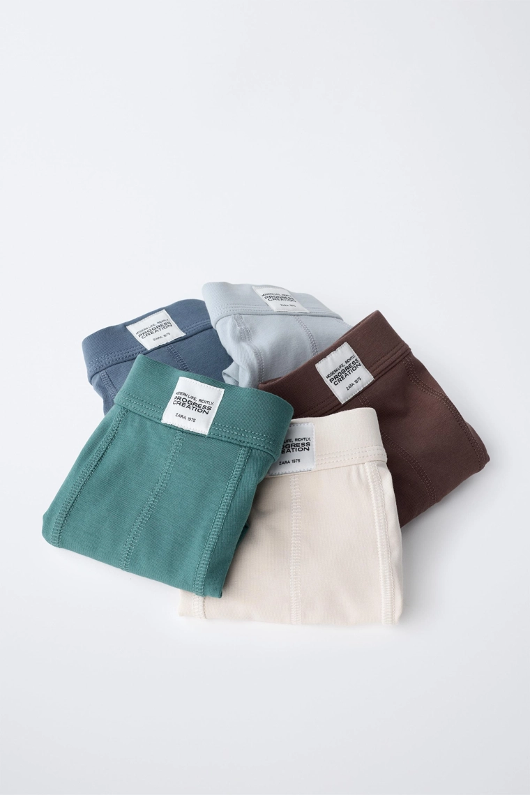 Набор из пяти помеченных трусов для возраста 6-14 лет