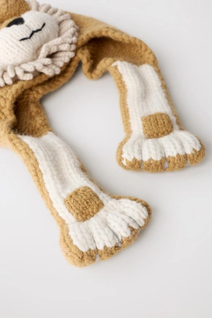 Шапка с львом из 100% шерсти LIMITED EDITION- Заказать в России